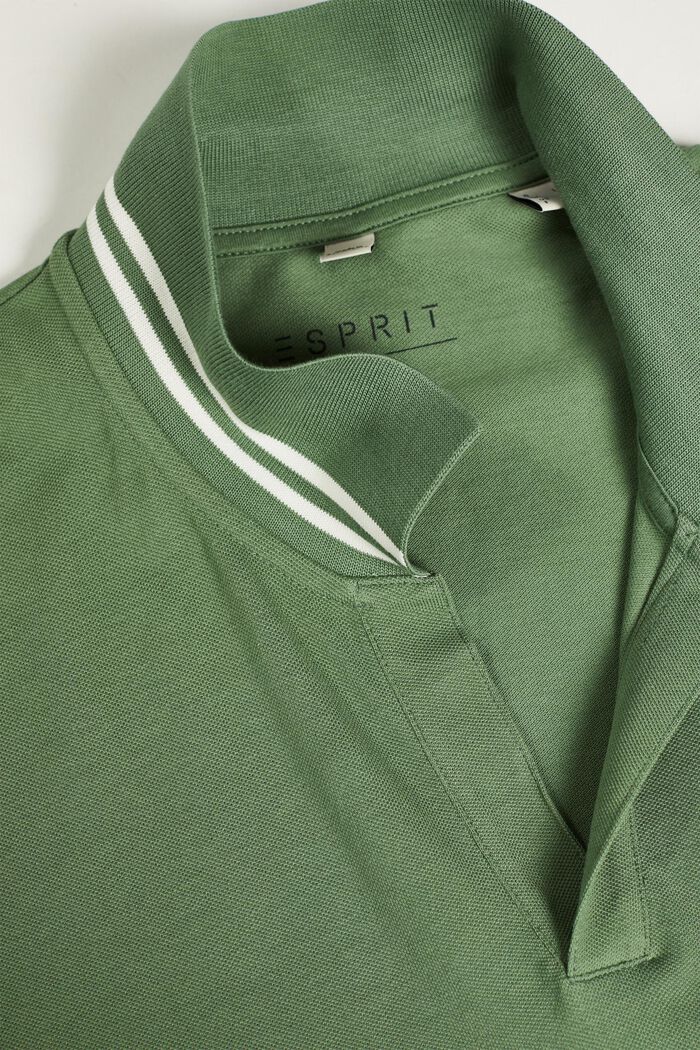 Piqué-Poloshirt aus Baumwolle, GREEN, detail image number 5
