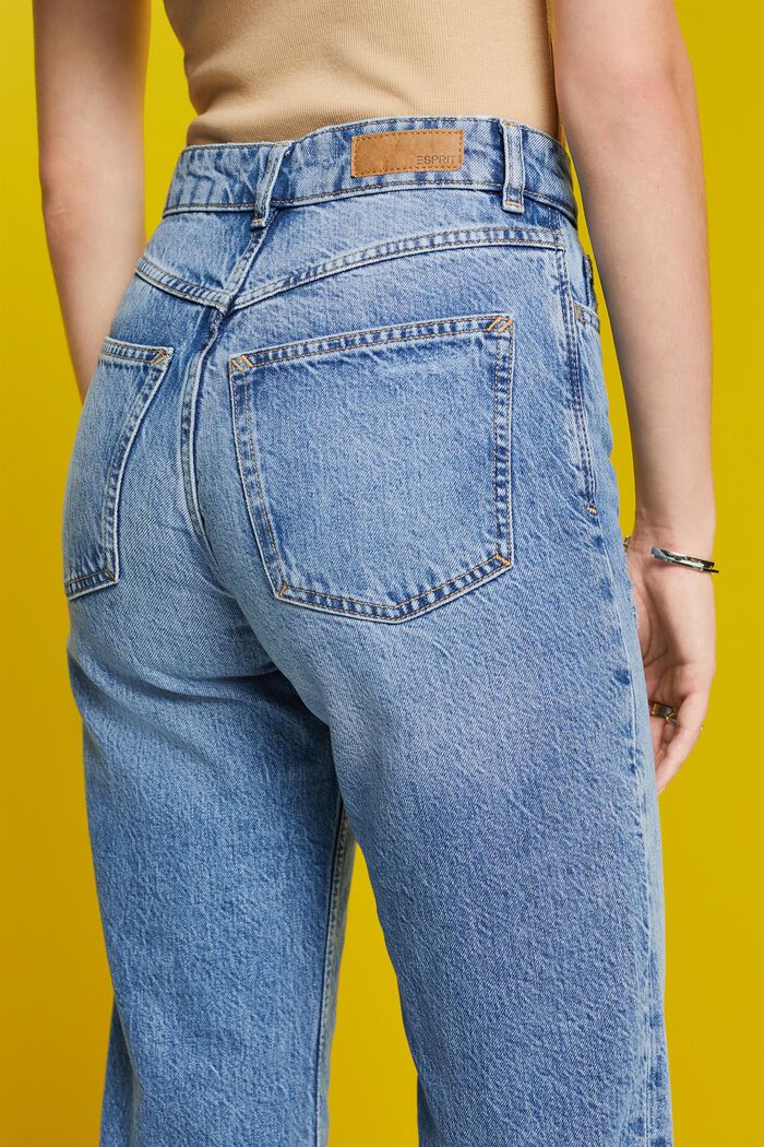 Jeans im 80er-Jahre Look mit gerader Passform, BLUE MEDIUM WASHED, detail image number 4
