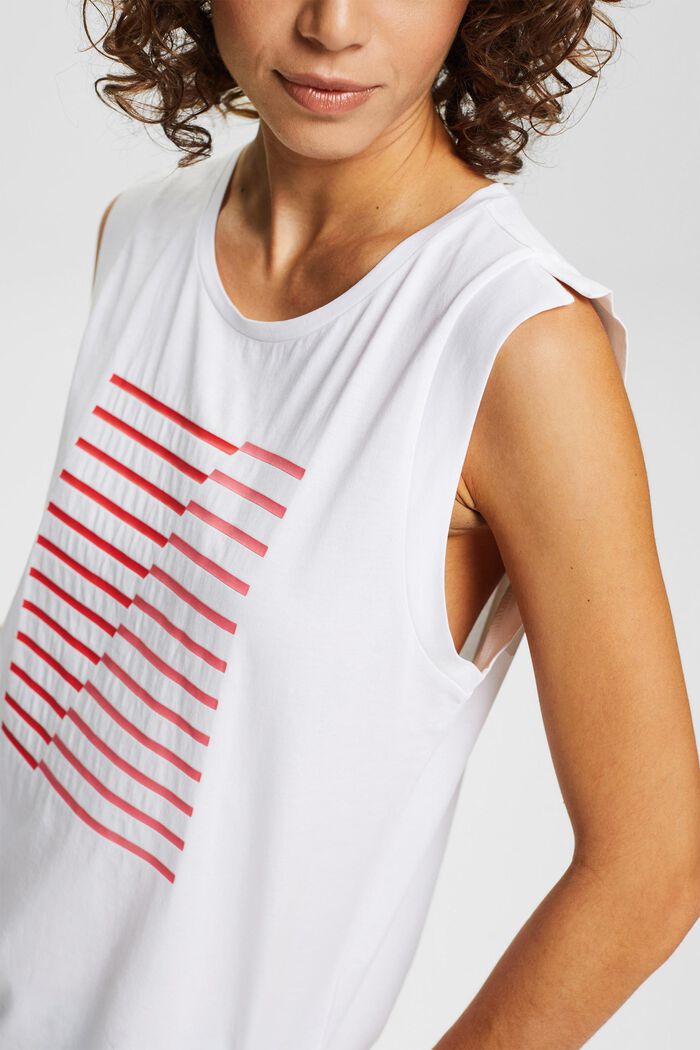 Shirt mit grafischem Print, Bio-Baumwolle, WHITE, detail image number 2