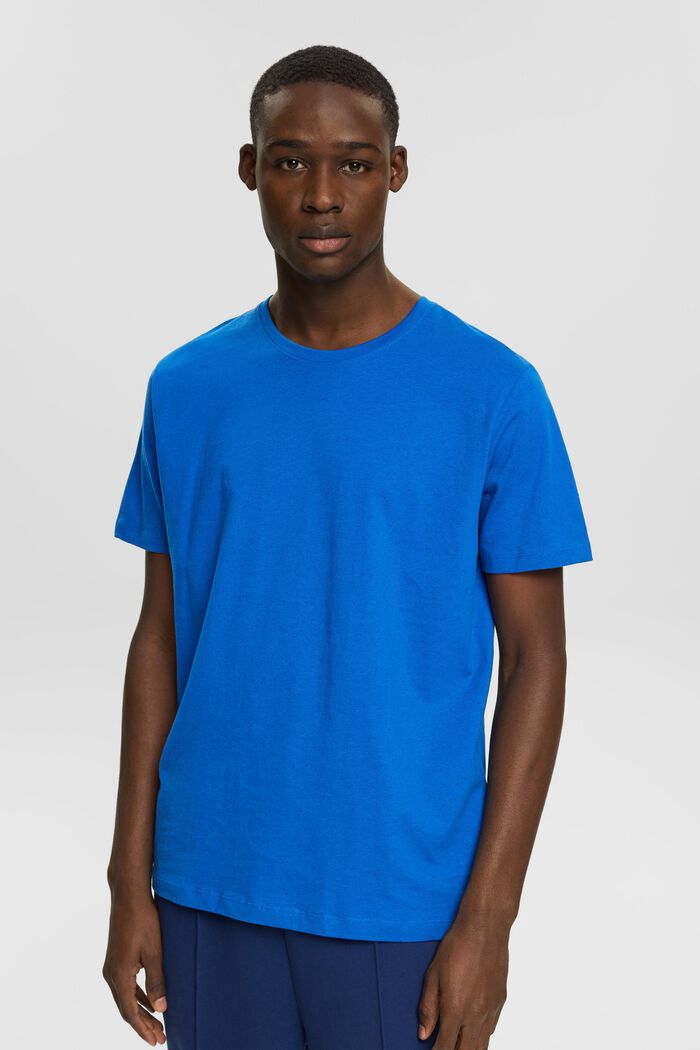 T-Shirt aus Jersey in Sprenkel-Optik, BLUE, detail image number 0