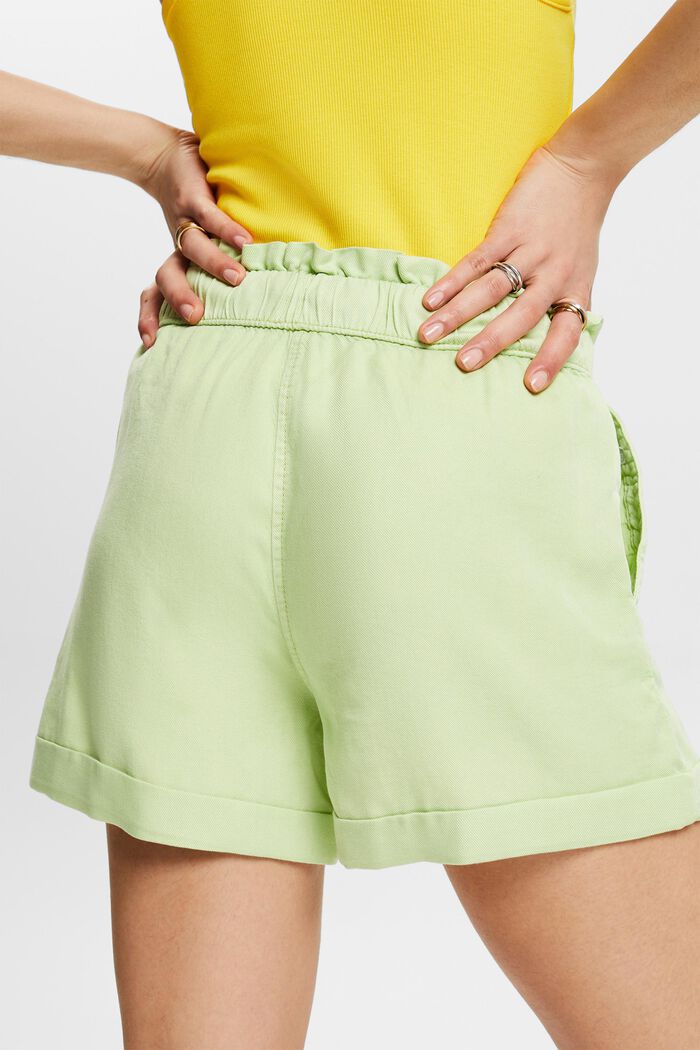 Pull-on-Shorts aus Twill, LIGHT GREEN, detail image number 4