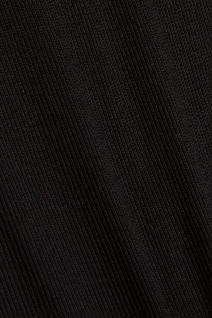 Rippstrickkleid mit Cut Out, BLACK, detail image number 4