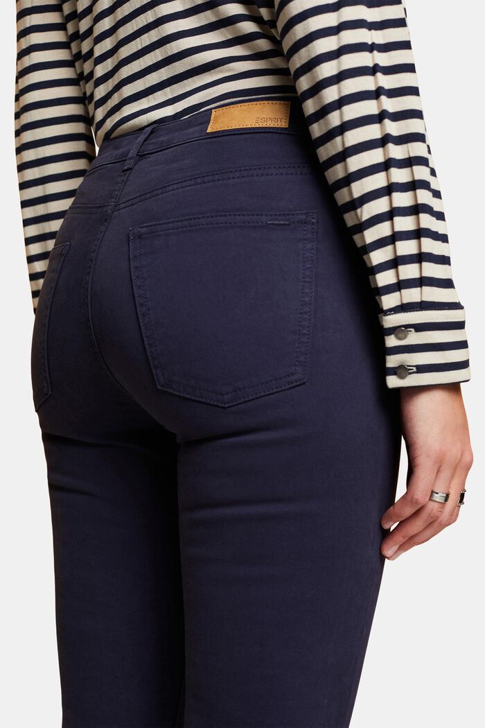 Stretchige Mid-Rise-Hose in Cropped-Länge, NAVY, detail image number 2