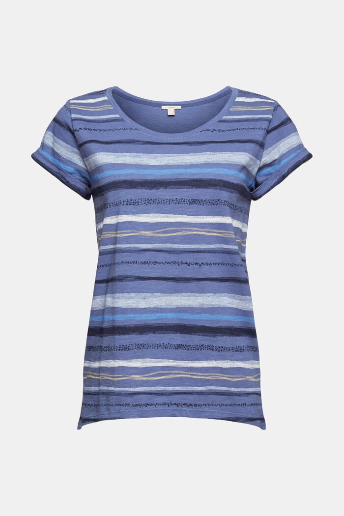 T-Shirt mit Streifenmuster, BLUE LAVENDER, overview