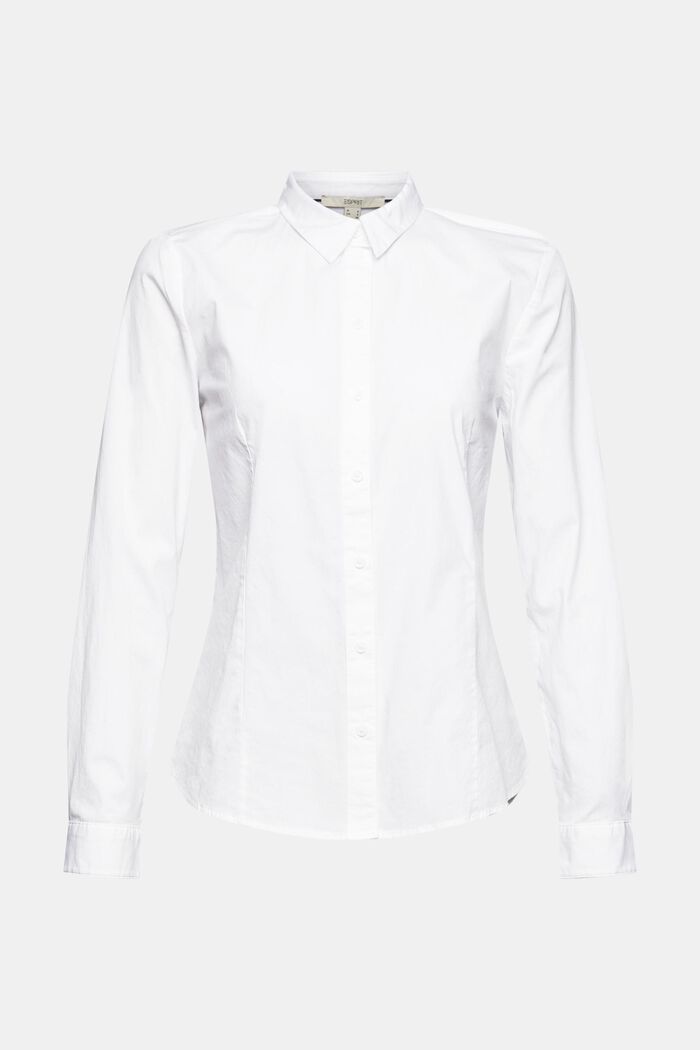 Taillierte Hemdbluse, WHITE, detail image number 5