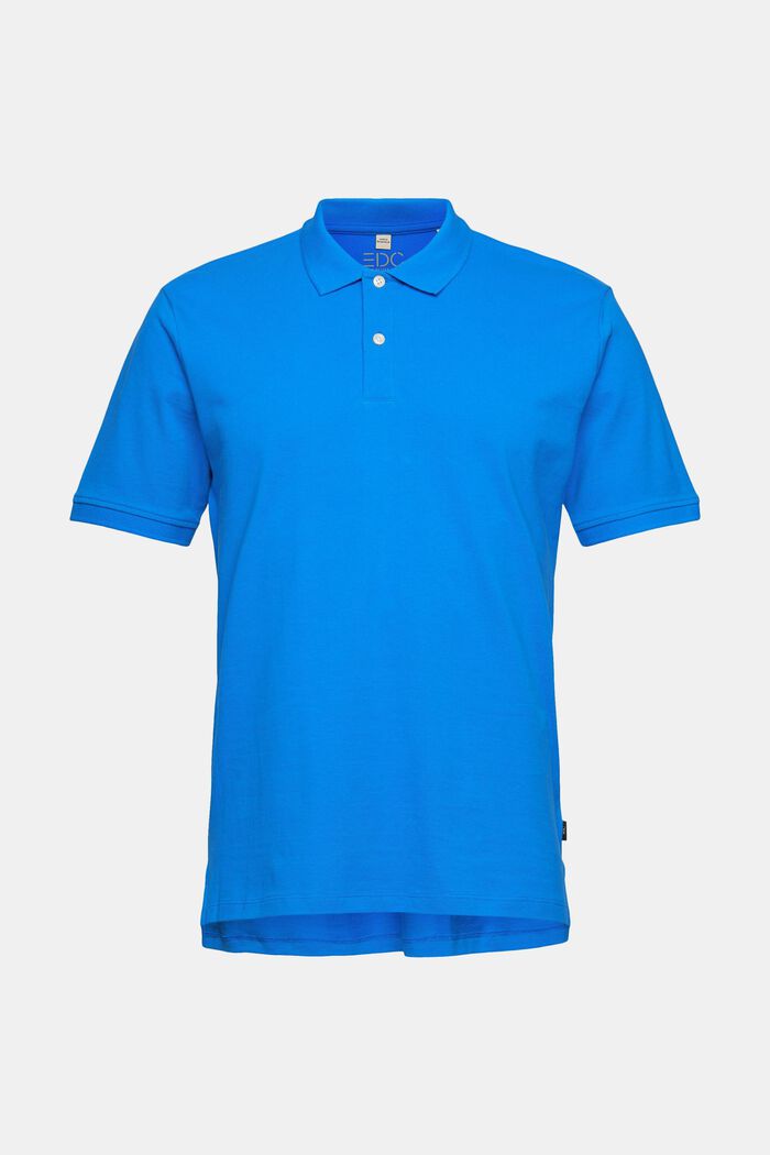 Poloshirt aus Baumwolle, BRIGHT BLUE, overview