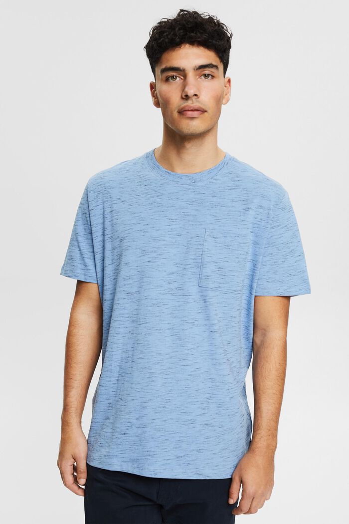 Jersey-T-Shirt aus Baumwoll-Mix, BLUE, detail image number 0