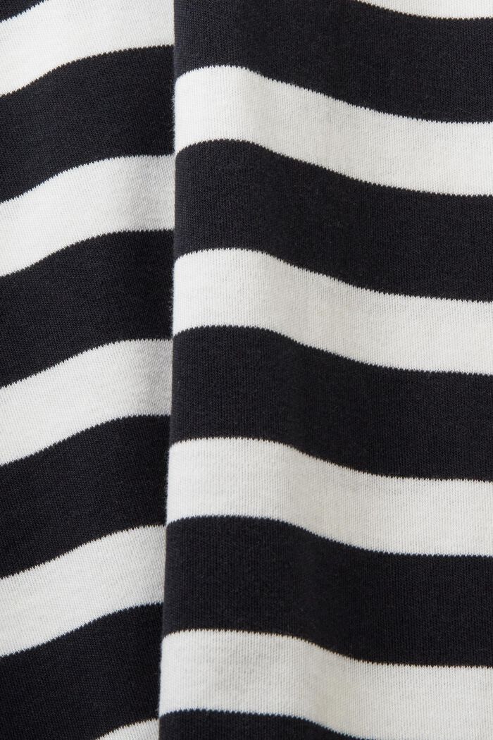 Gestreiftes T-Shirt-Kleid mit Polstern, BLACK, detail image number 5