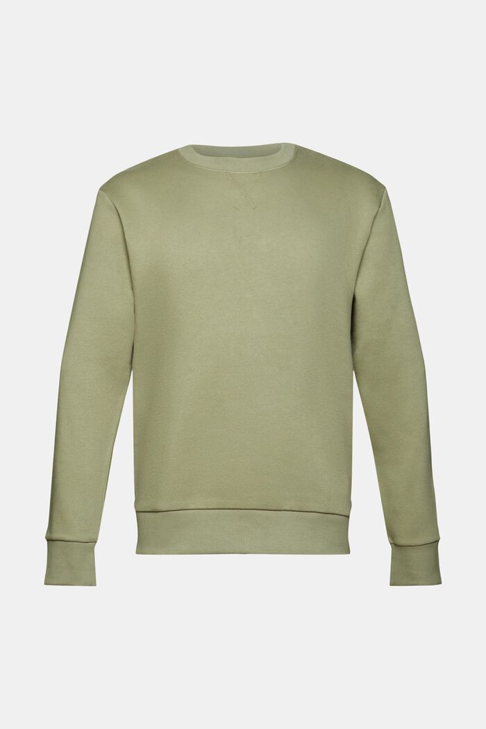 Recycelt: unifarbenes Sweatshirt, LIGHT KHAKI, detail image number 6