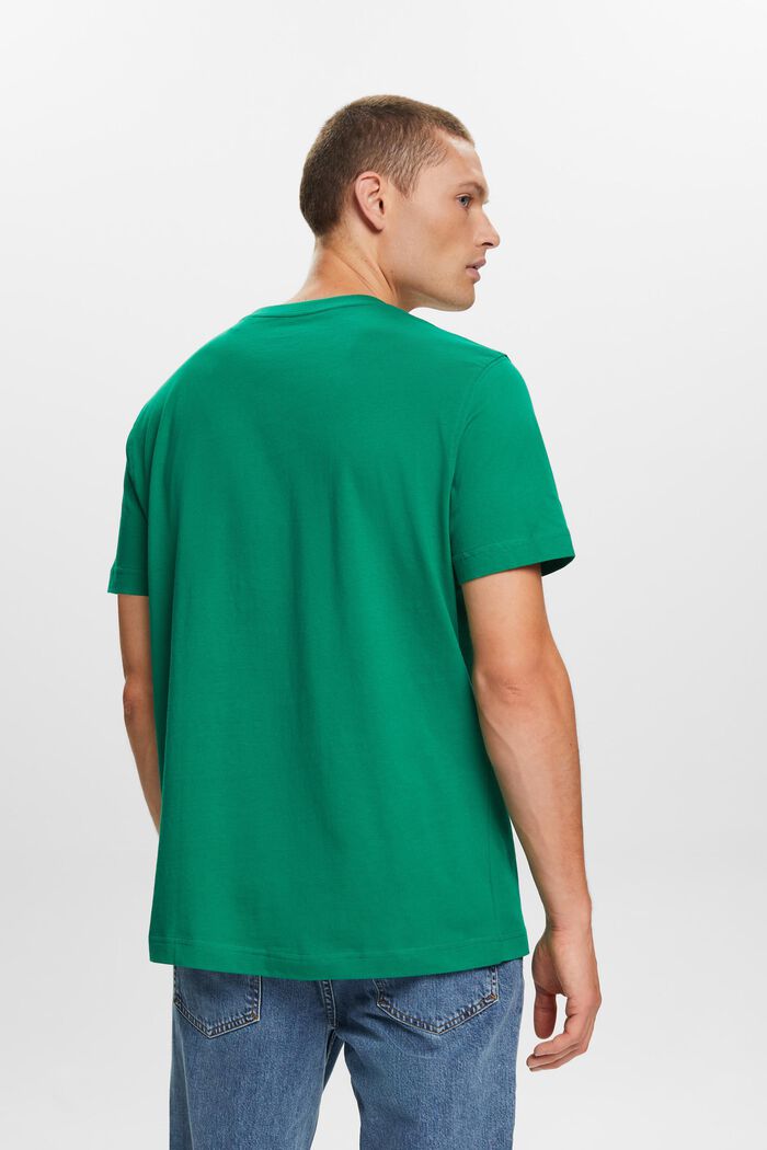 Bedrucktes Jersey-T-Shirt, 100 % Baumwolle, DARK GREEN, detail image number 3