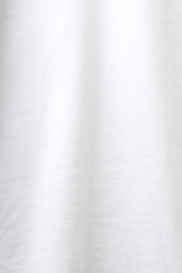T-Shirt aus Pima-Baumwolle mit Logostickerei, WHITE, detail image number 5