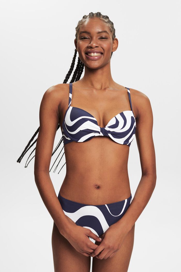 Bikinihose im Hipster-Design mit Print, NAVY, detail image number 0