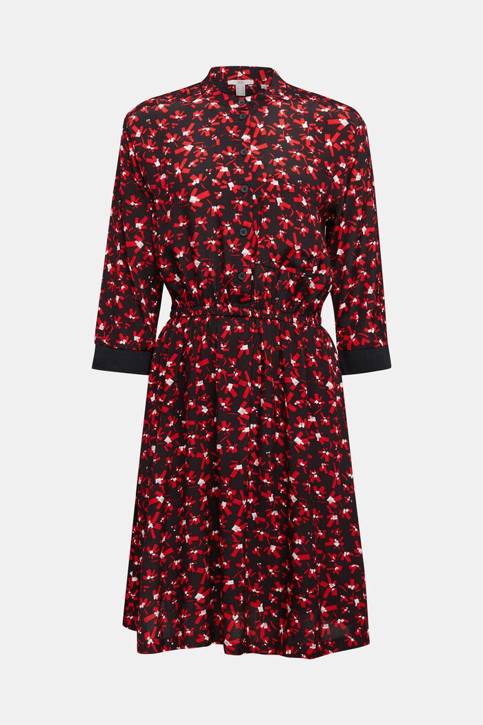 Hemdblusen-Kleid aus LENZING™ ECOVERO™, BLACK, detail image number 0
