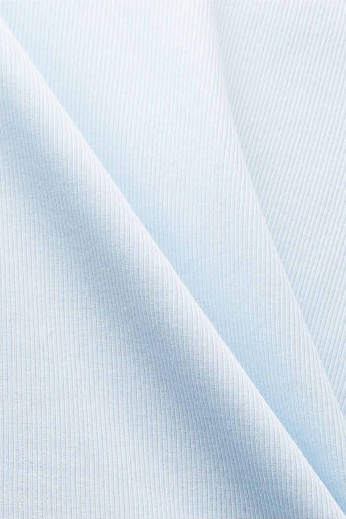 T-Shirt aus Baumwolljersey mit Rundhalsausschnitt, PASTEL BLUE, detail image number 5