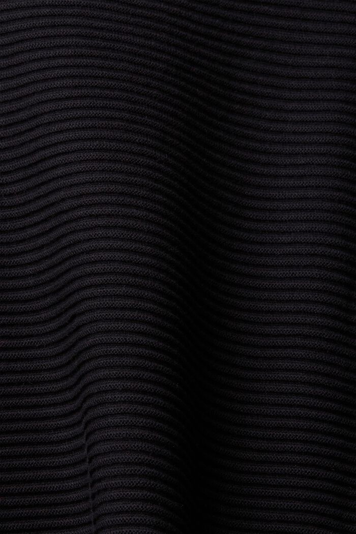 Strukturierter High-Neck-Pullover mit Kordelzug, BLACK, detail image number 5