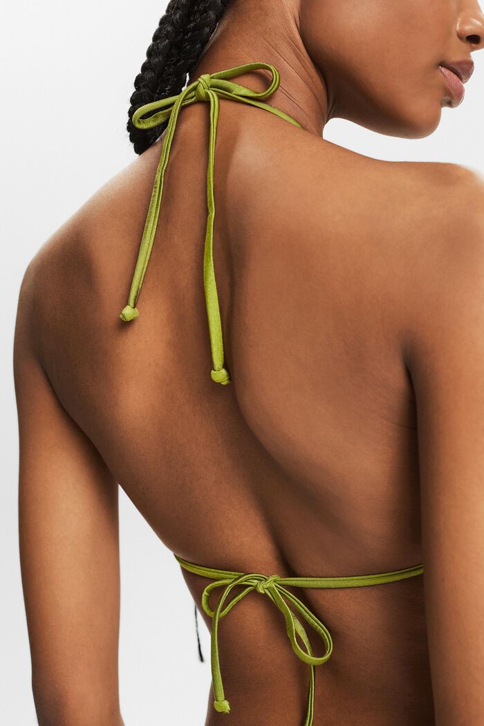 Wattiertes Triangel-Bikinitop, LEAF GREEN, detail image number 1