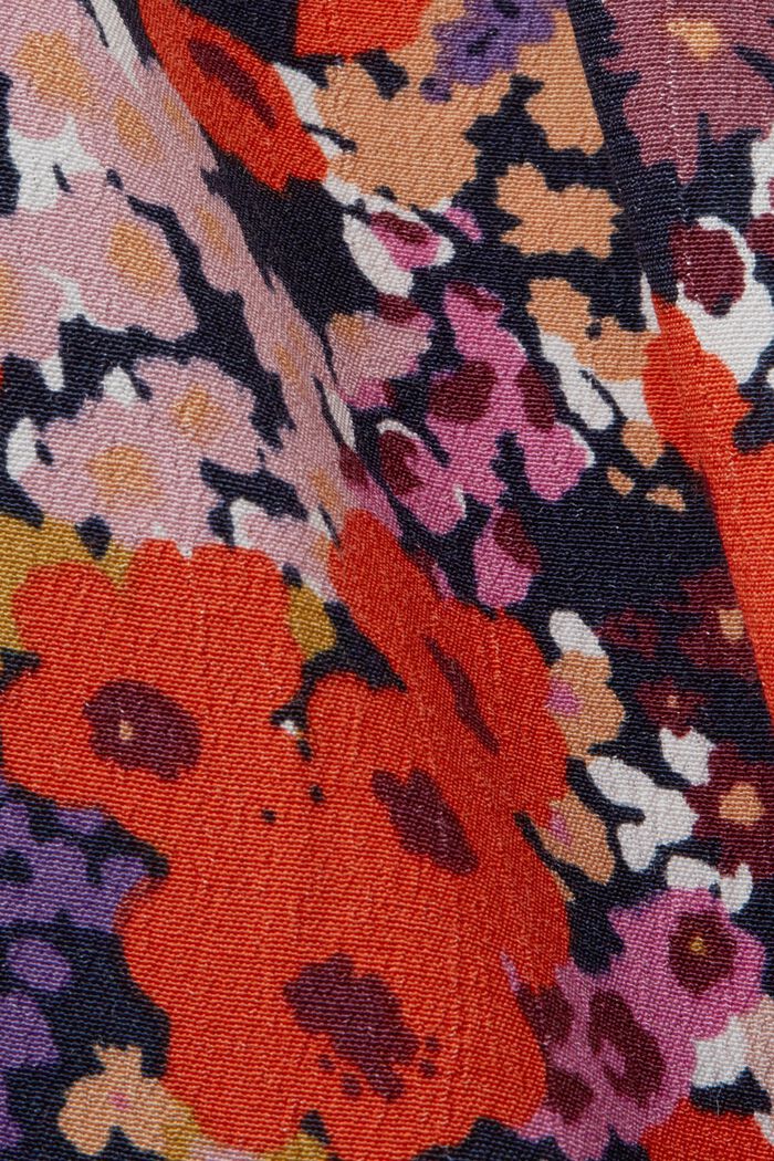 Florale Bluse mit V-Ausschnitt, NAVY, detail image number 1
