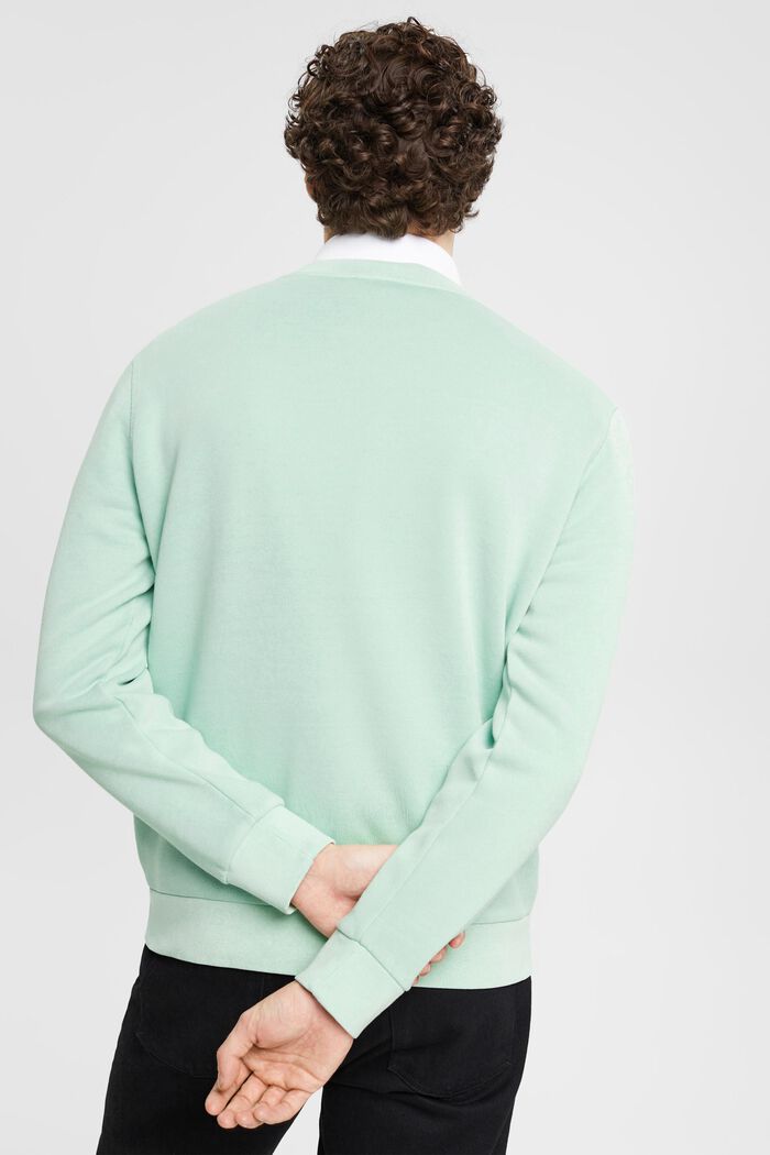 Unifarbenes Sweatshirt im Regular Fit, LIGHT AQUA GREEN, detail image number 3