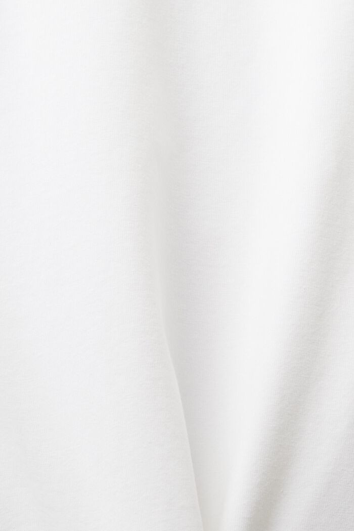 Jersey-T-Shirt mit V-Ausschnitt, WHITE, detail image number 4