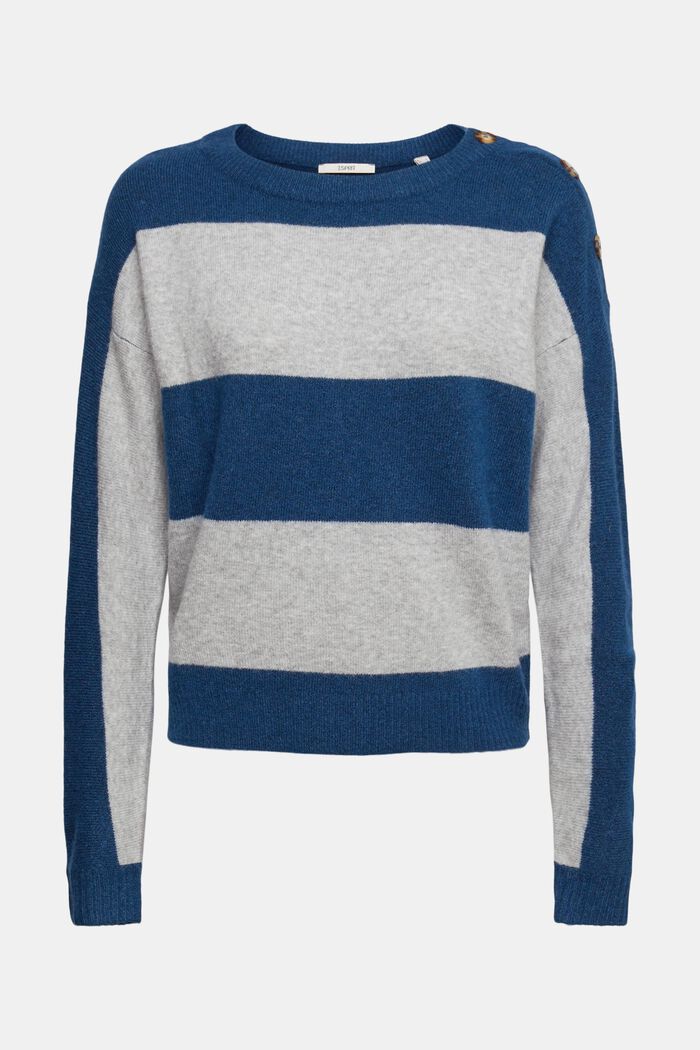 Mit Wolle: Pullover, PETROL BLUE, detail image number 2