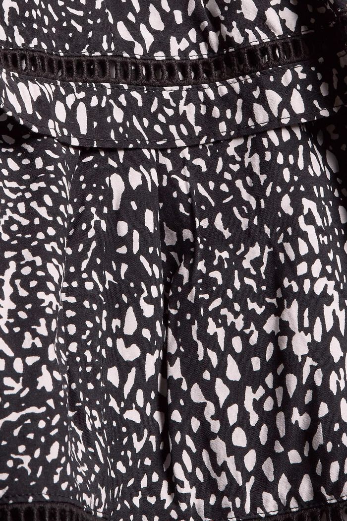 Volantrock mit Muster, LENZING™ ECOVERO, BLACK, detail image number 4