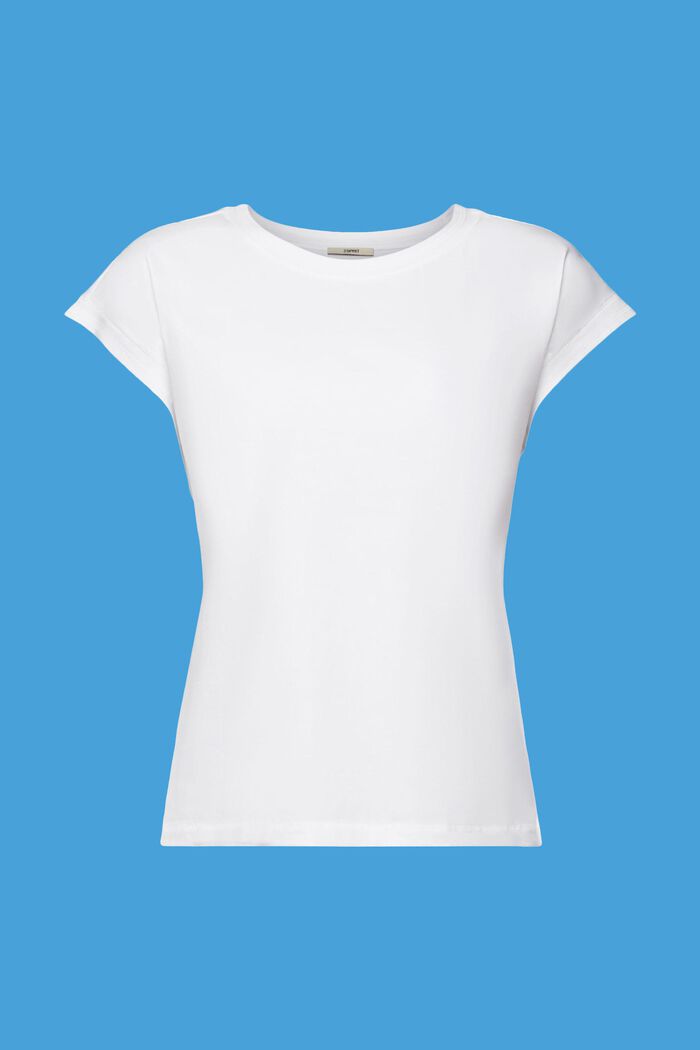 Baumwoll-T-Shirt, WHITE, detail image number 6