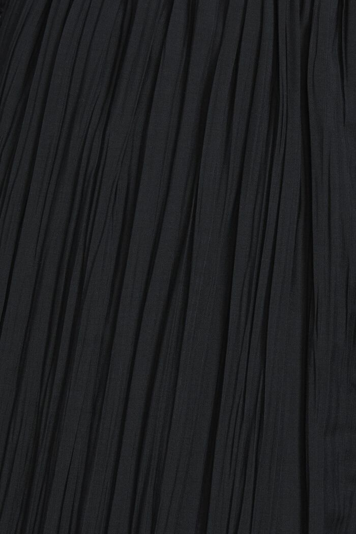 Plissierte Shorts mit hohem Bund, BLACK, detail image number 5