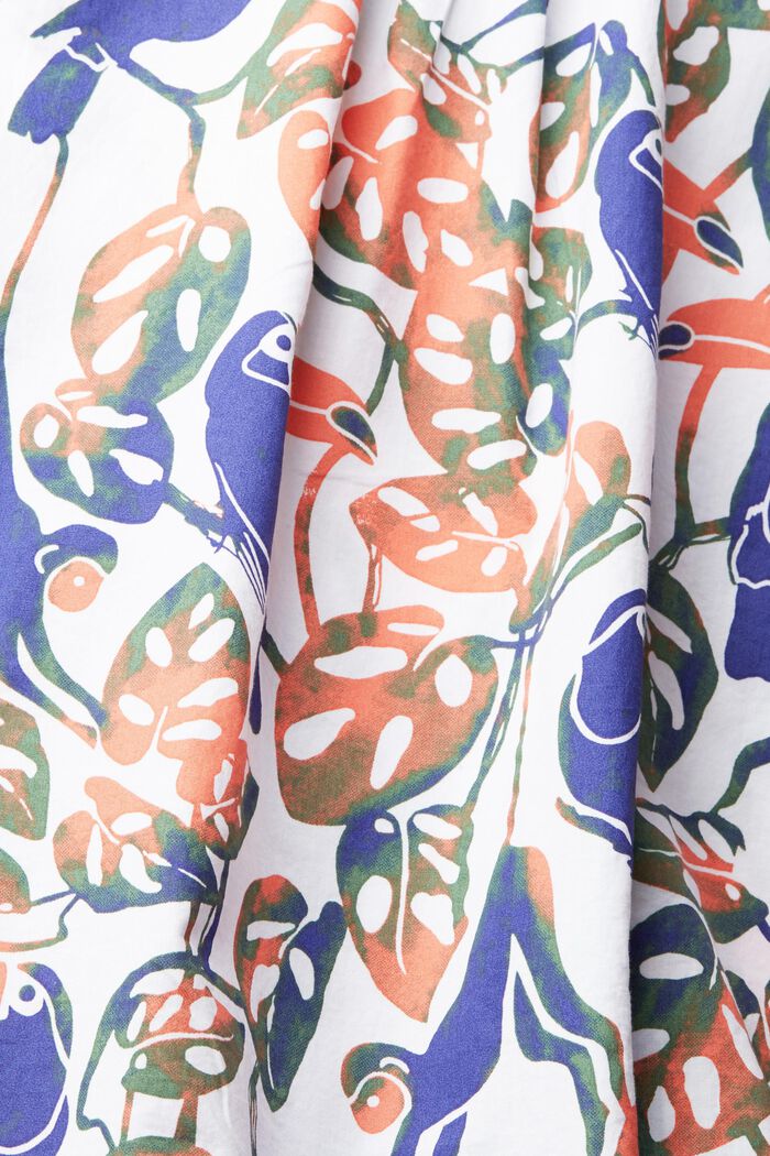 Kurzarm-Hemd mit Tropical-Print, 100% Baumwolle, WHITE, detail image number 7