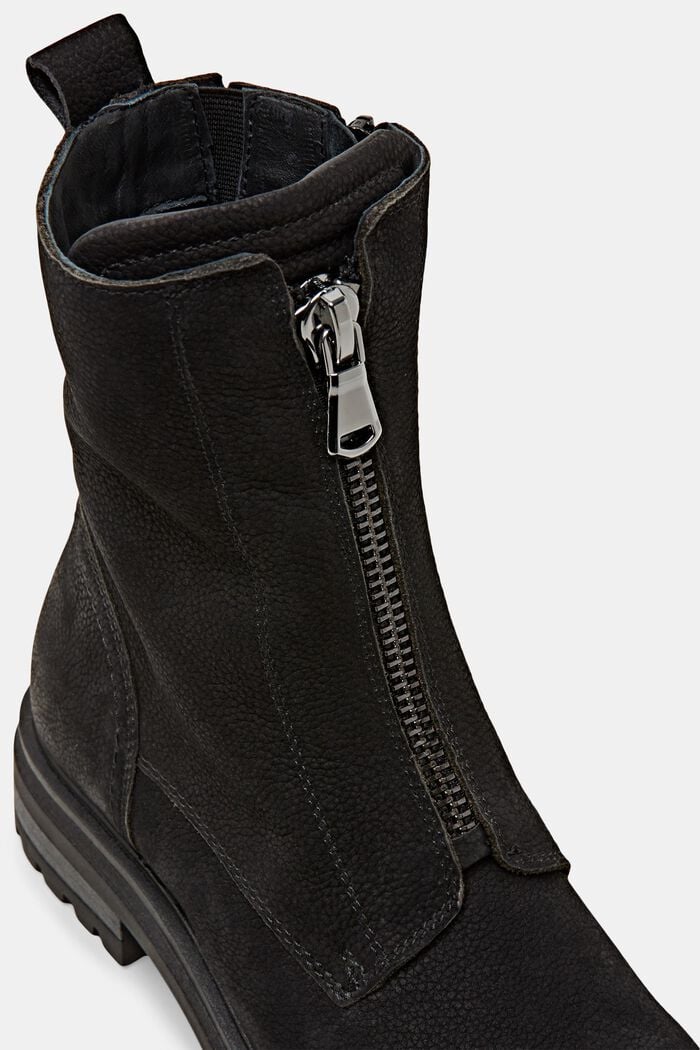 Stiefel mit Reißverschluss, Echtleder, BLACK, detail image number 3