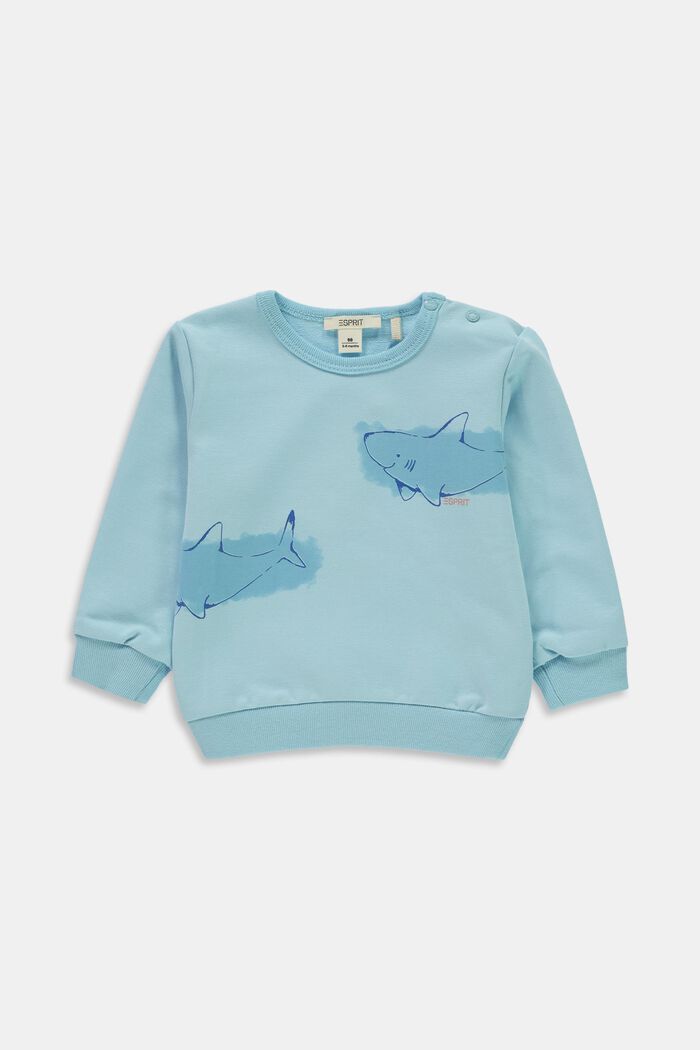 Sweatshirt mit Print, Organic Cotton, TEAL BLUE, detail image number 0