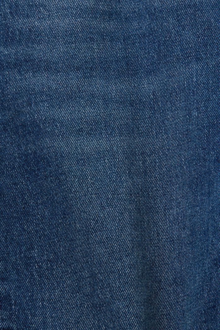 Schmal geschnittene Jeans mit hohem Bund, BLUE MEDIUM WASHED, detail image number 6
