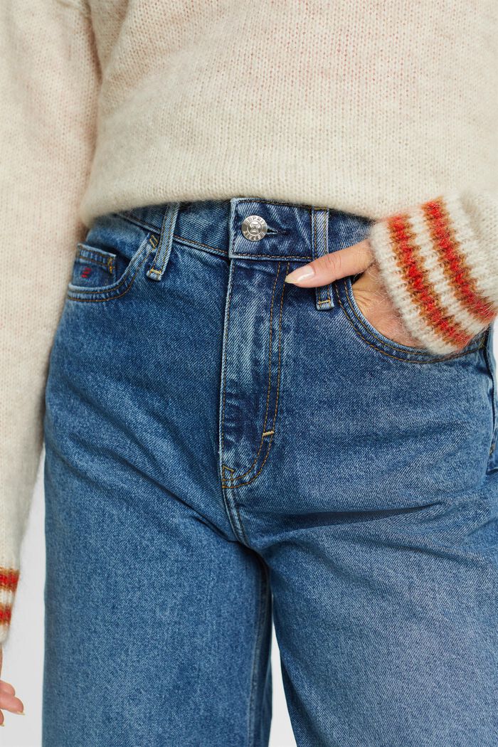 Jeans mit hohem Bund und geradem Bein, BLUE MEDIUM WASHED, detail image number 2