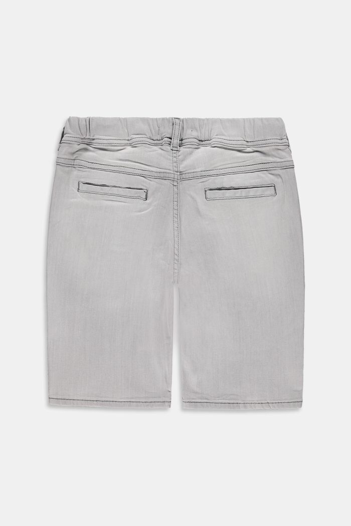 Jeans-Shorts mit elastischem Kordelzugbund, GREY LIGHT WASHED, detail image number 1