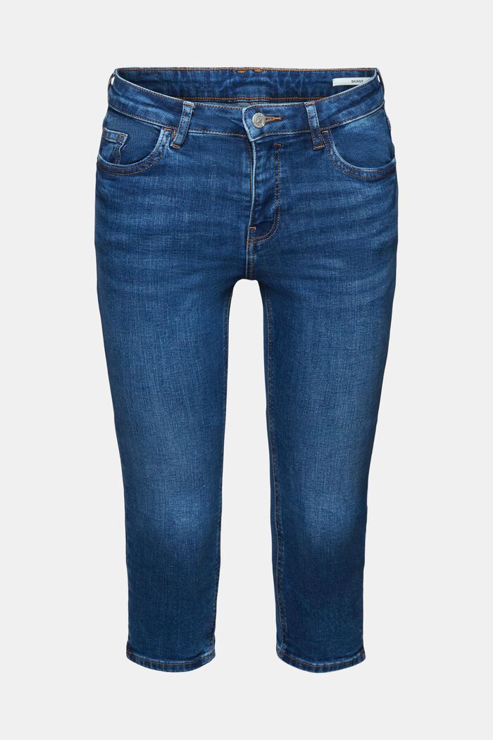 Capri-Jeans aus Organic Cotton, BLUE MEDIUM WASHED, detail image number 7