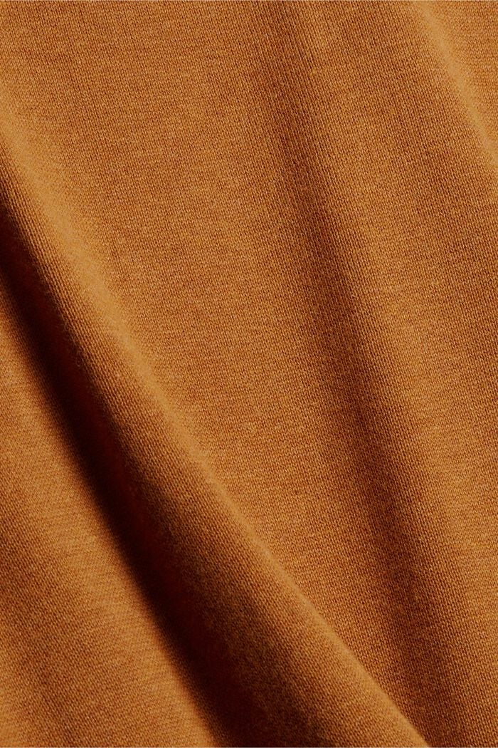 V- Neck Pullover aus 100% Pima Cotton, CAMEL, detail image number 4