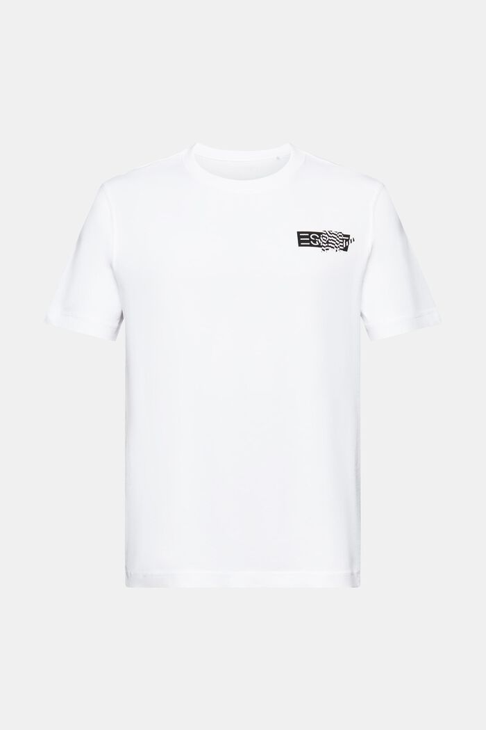T-Shirt aus Baumwolljersey mit Grafikprint, WHITE, detail image number 5