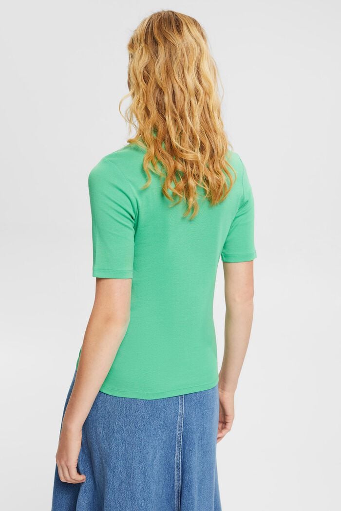 Stehkragen-T-Shirt, GREEN, detail image number 5