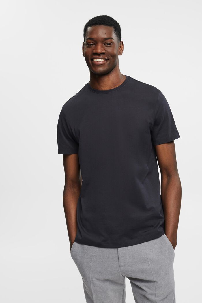 Pima-Baumwoll-T-Shirt im Slim Fit, BLACK, detail image number 0
