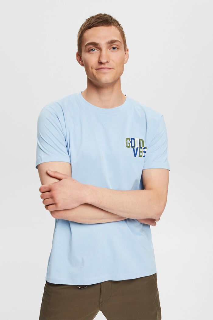 Jersey-T-Shirt mit Print, LIGHT BLUE, detail image number 0