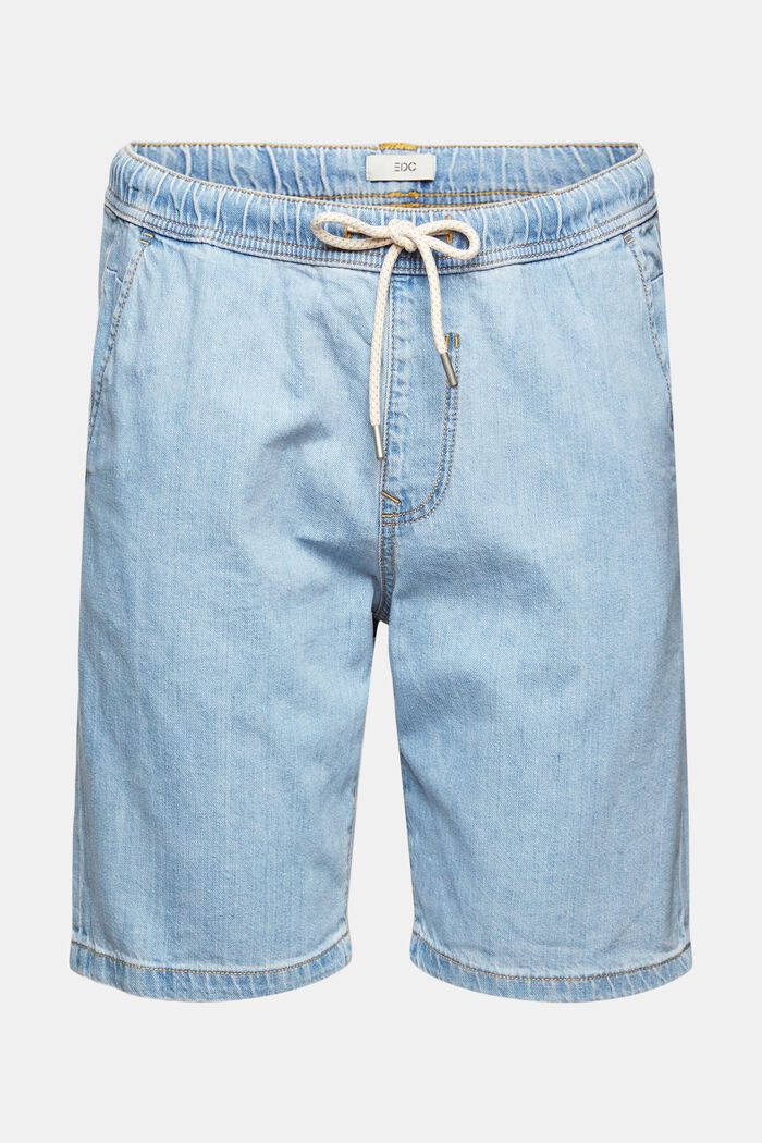 Jeans-Shorts mit Kordelzug