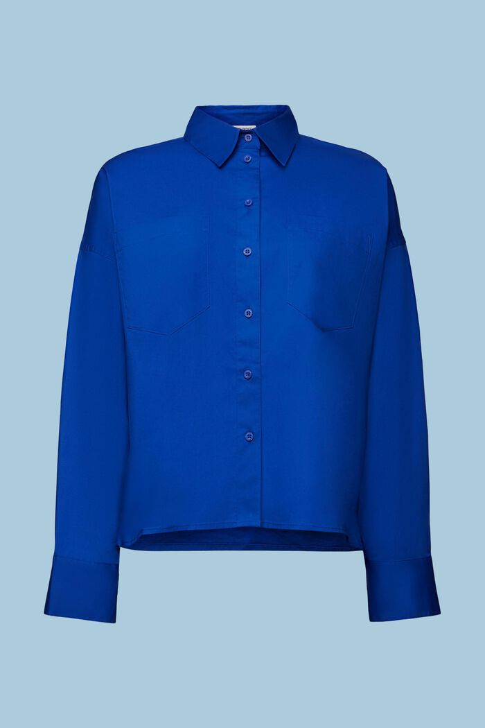 Hemd aus Baumwollpopeline, BRIGHT BLUE, detail image number 6