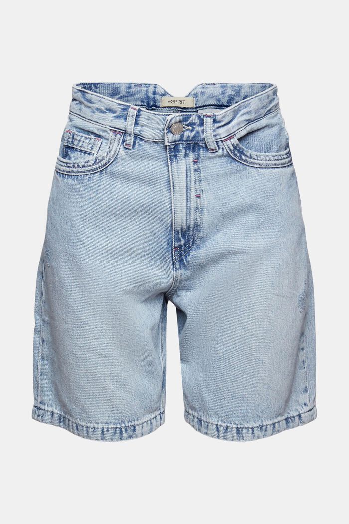 Jeans-Shorts aus 100% Organic Cotton, BLUE LIGHT WASHED, detail image number 8