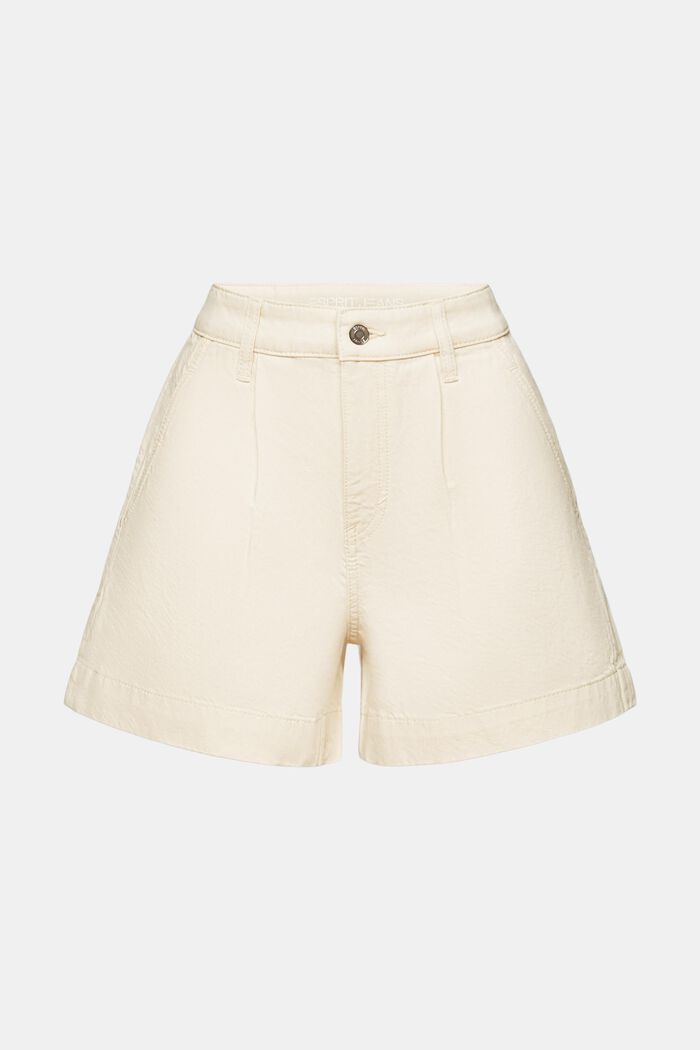 Shorts aus Baumwolltwill in Washed-Optik, OFF WHITE, detail image number 7