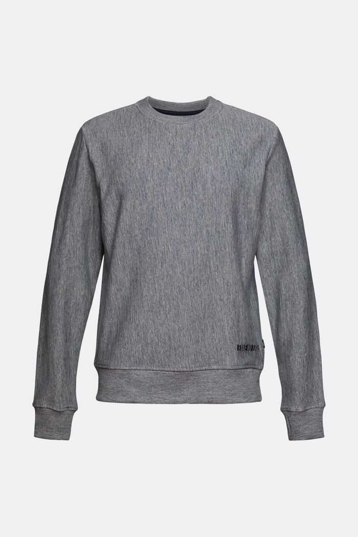Sweatshirt in melierter Optik, LENZING™ ECOVERO™