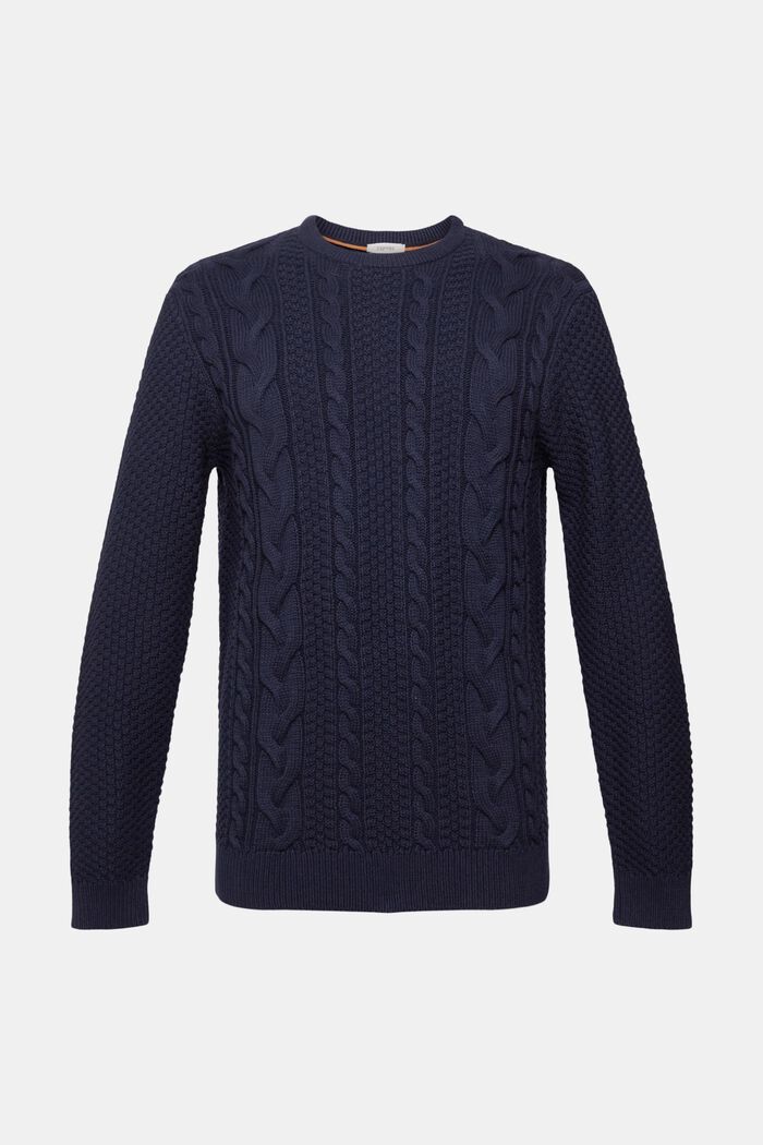 Pullover mit Zopf-Muster, NAVY, detail image number 2