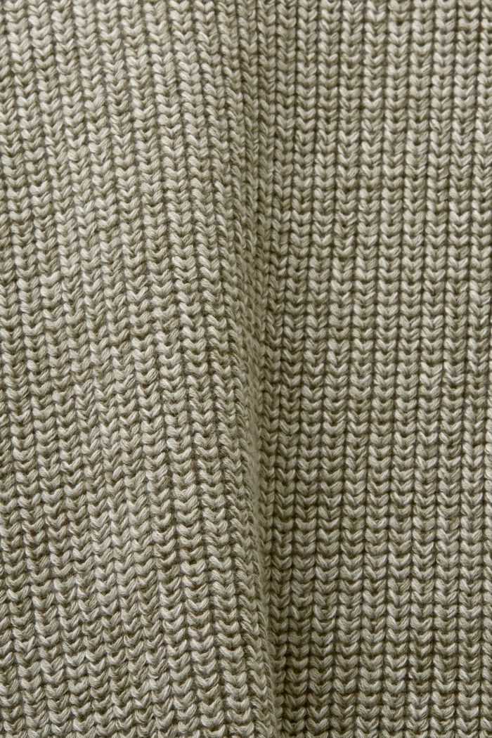 Baumwollpullover aus Rippstrick, DUSTY GREEN, detail image number 5