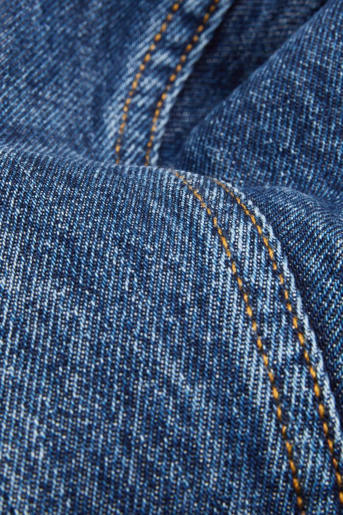 Jeans mit geradem Bein aus nachhaltiger Baumwolle, BLUE DARK WASHED, detail image number 7