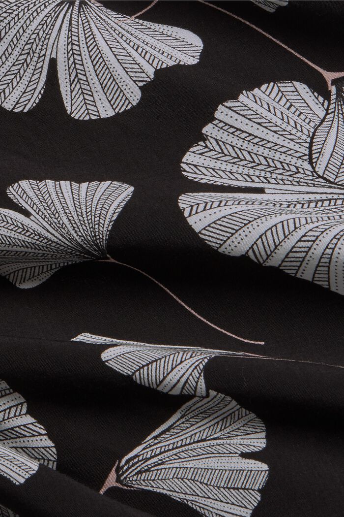 Nachthemd mit Ginko-Print, LENZING™ ECOVERO™, BLACK, detail image number 4