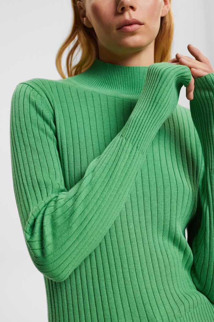 Rippstrick-Pullover, GREEN, detail image number 2