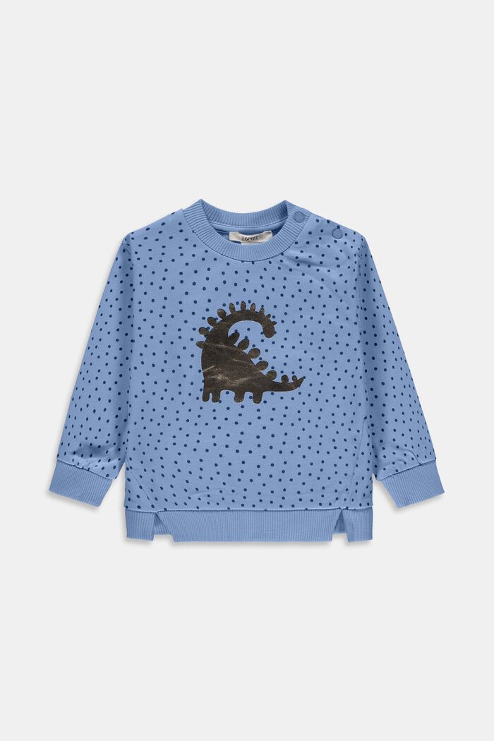 Sweatshirt mit Print, Bio-Baumwolle, BRIGHT BLUE, overview